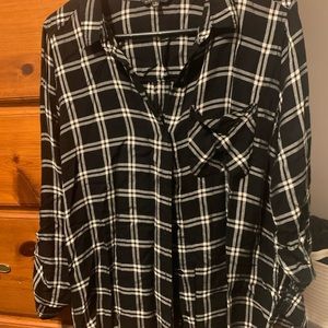 Staccato lightweight flannel plaid - black